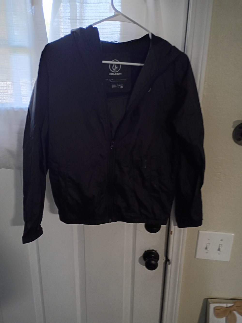 Volcom Kid's Black Lightweight Hooded Zip Jacket